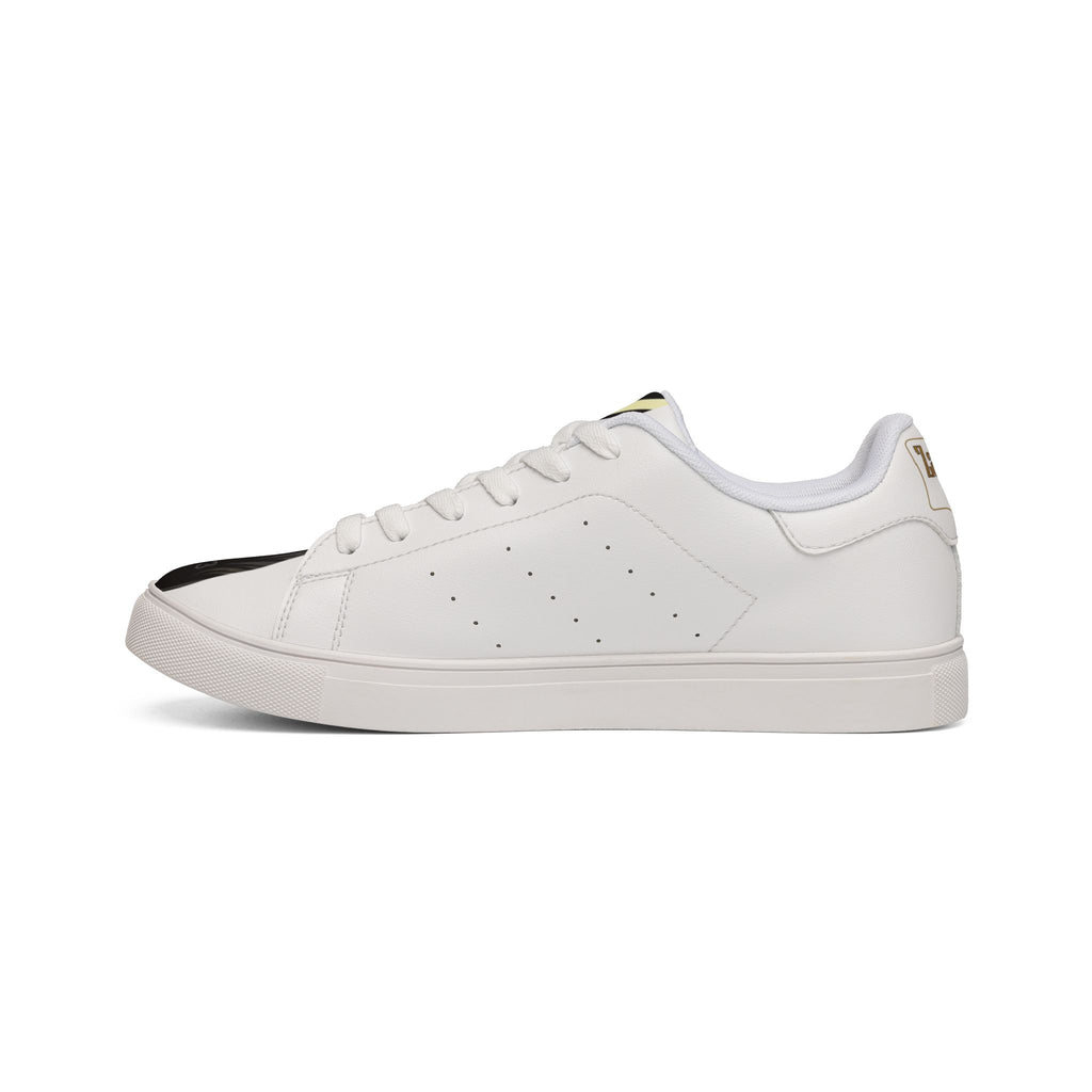 E93 Low-Top Leather Sneakers - White, Black, N Gold Edition