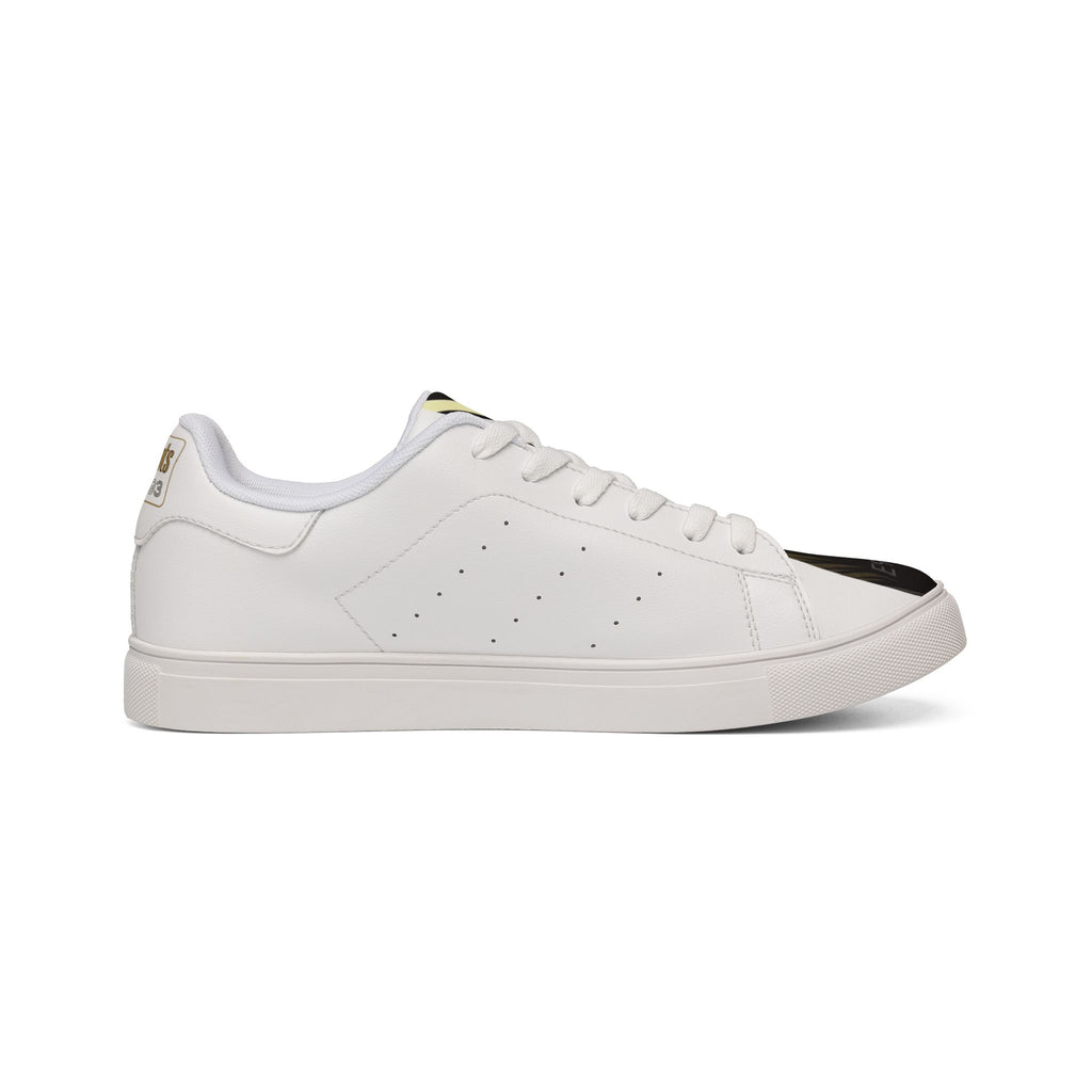 E93 Low-Top Leather Sneakers - White, Black, N Gold Edition