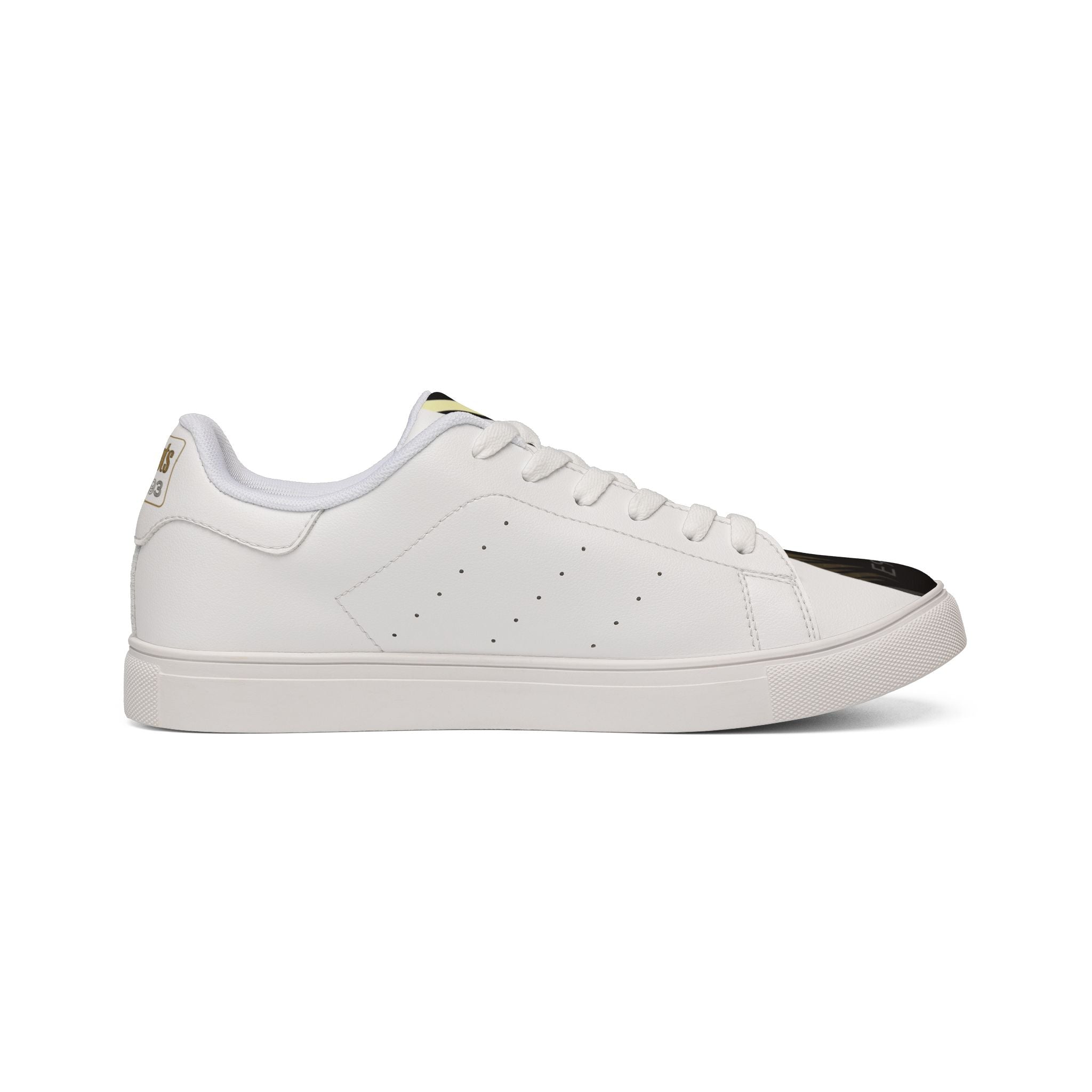 E93 Low-Top Leather Sneakers - White, Black, N Gold Edition