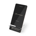 E93 "Your World Is Yours" Acrylic Phone Stand - Black Mobile Display Holder