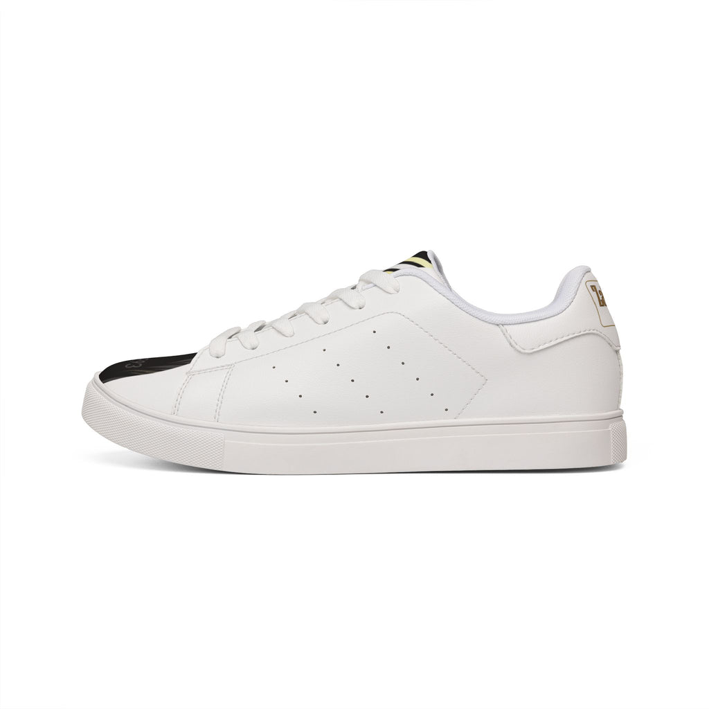 E93 Low-Top Leather Sneakers - White, Black, N Gold Edition