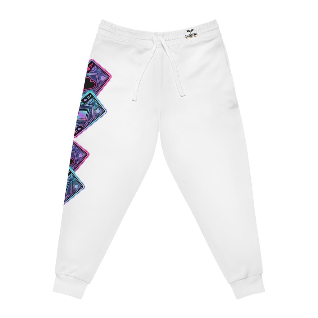 ZaConcepts Neon Card Joggers, White