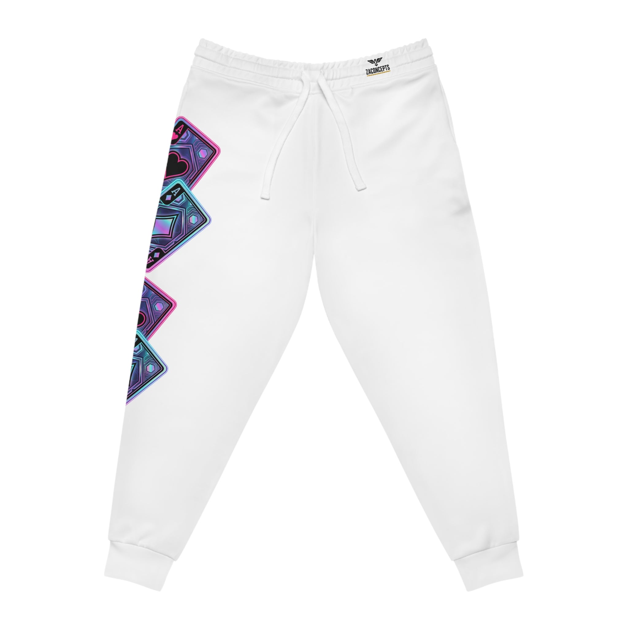 ZaConcepts Neon Card Joggers, White