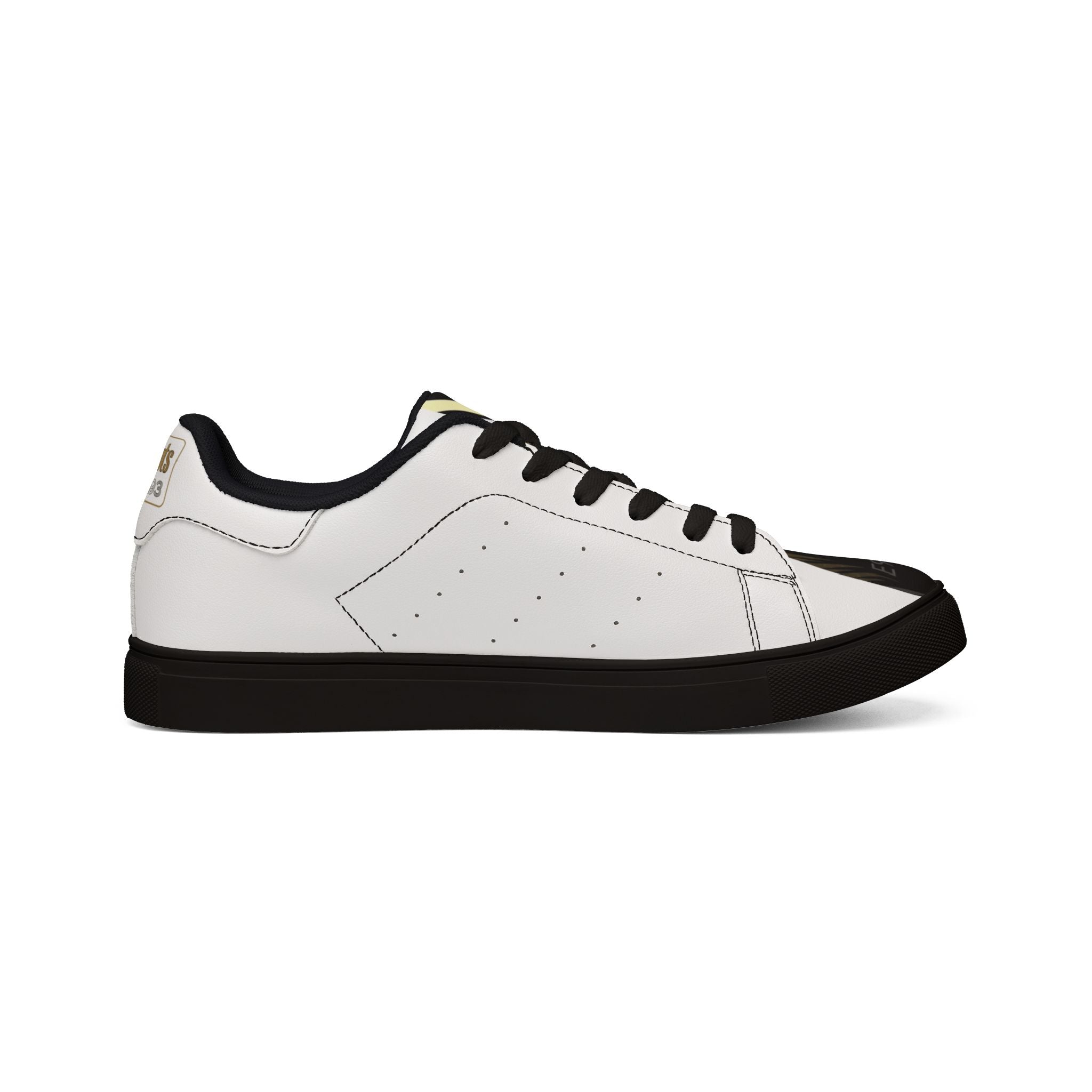 E93 Low-Top Leather Sneakers - White, Black, N Gold Edition